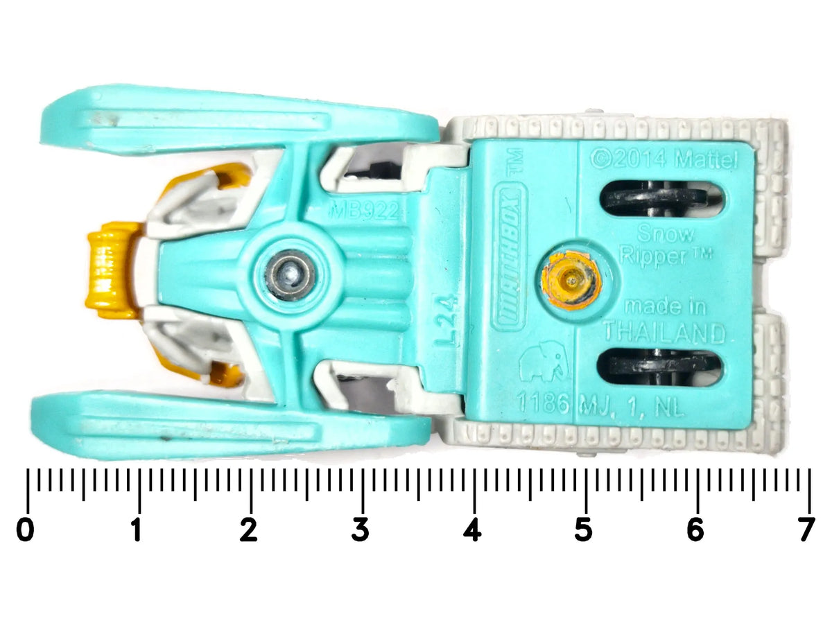SNOW RIPPER, Arctic Recon, Matchbox 2014 Die cast MB922 Żółty 1:64 Resoraki – zdjęcie 7