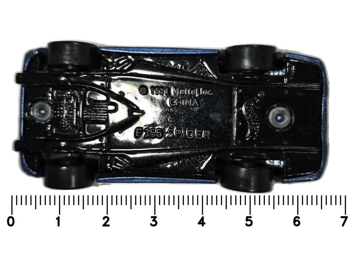 FERRARI F355 SPIDER Kabriolet Hot Wheels 1999 Granatowy 1:64 2xMetal – zdjęcie 7