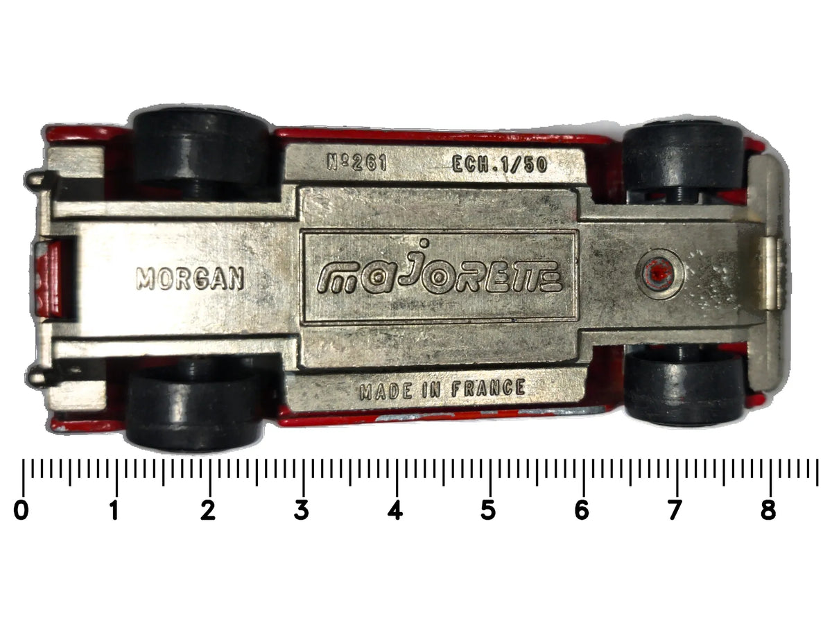 MORGAN, Majorette, Made in France, Die cast NO.261 Czerwony, 1:50, Resoraki – zdjęcie 7