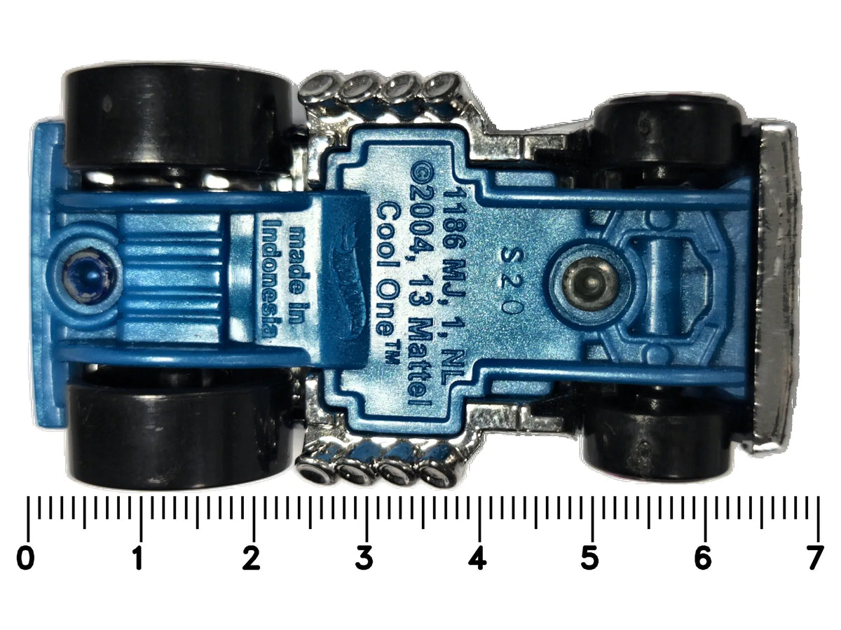 COOL ONE, DESIGN LAB, Hot Wheels 2004, Die cast, Granatowy, 1:64, Resoraki – zdjęcie 7