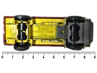 G.M.C. REFRIGERATOR TRUCK, Matchbox, Made in England, No.44, Żółty, 1:87 – zdjęcie 7