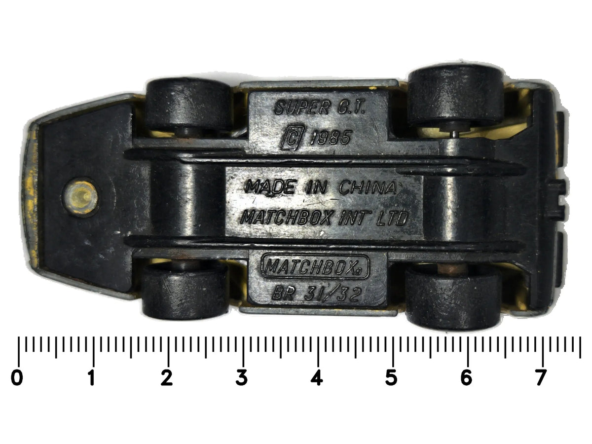 SUPER G.T., Matchbox 1985, Vintage Die cast BP 31/32, Szary, 1:64, Resoraki – zdjęcie 7