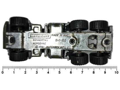 KENWORTH AERODYNE, Matchbox 1981, Made in Macao, Die cast, Czarny, 1:100 – zdjęcie 7