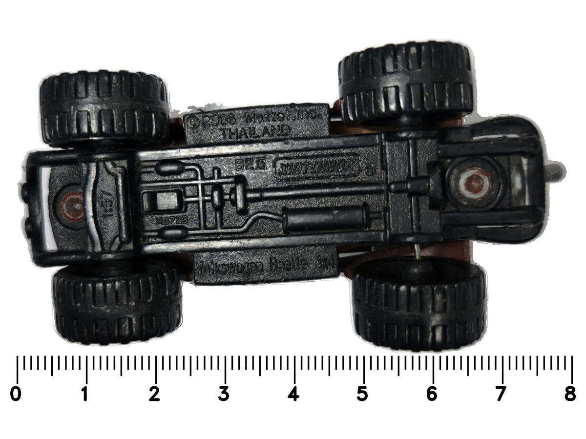 Volkswagen Beetle 4X4 Matchbox 2006 1:52 65 Luzak Brązowy – zdjęcie 7