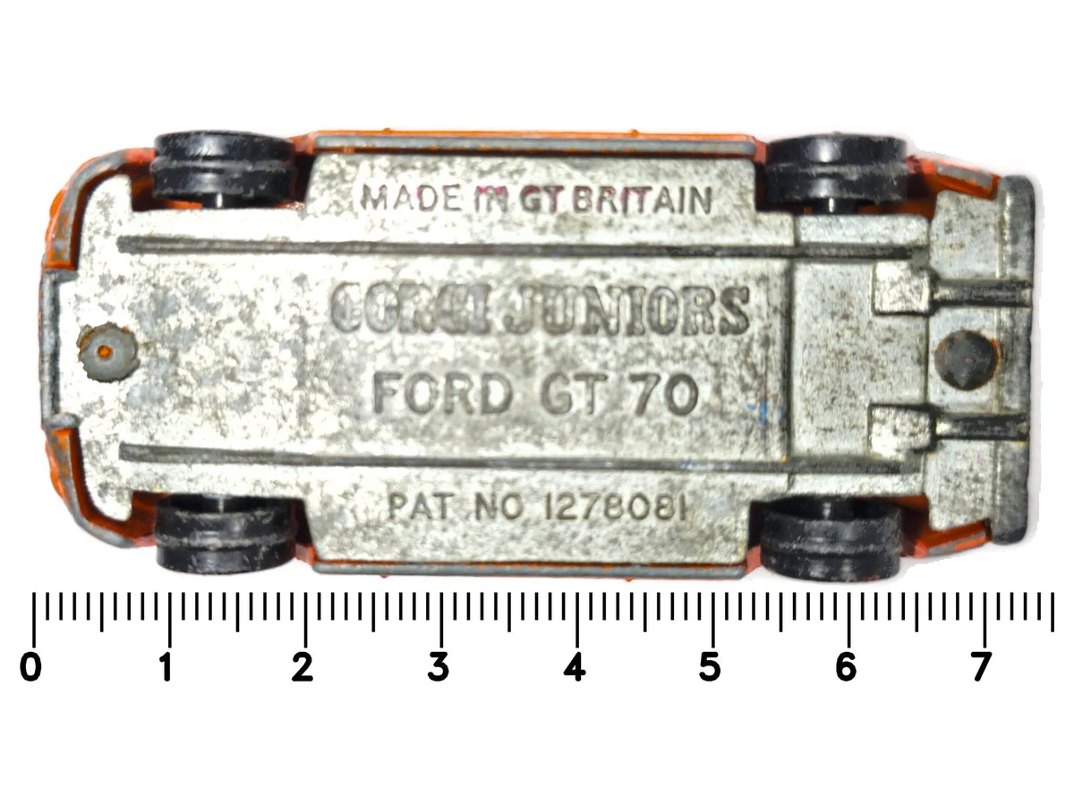 FORD GT 70, Corgi Juniors Made in Gt Britain Die cast 127808, 1:64 Resoraki – zdjęcie 7