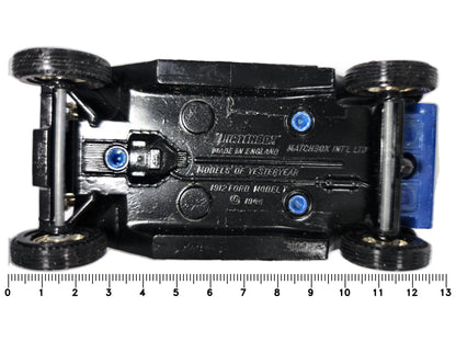 1912 FORD MODEL T Matchbox 1986 Niebieski 1:27 Made in England Rosella – zdjęcie 7