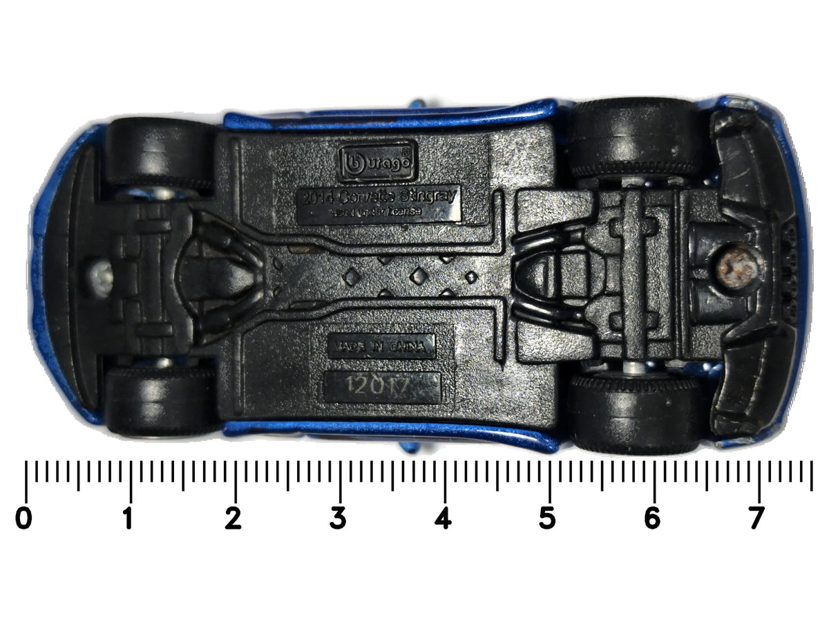2014 Corvette Stingray Bburago 2014 Niebieski 1:60 – zdjęcie 7