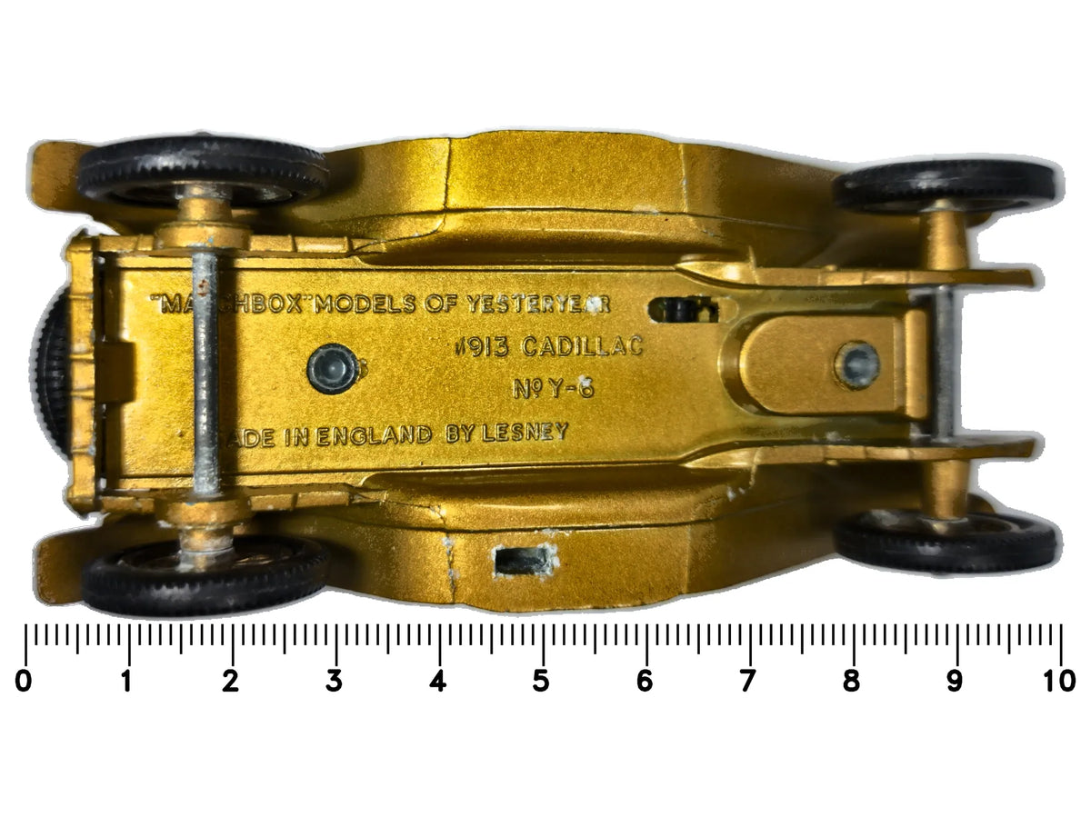 1913 Cadillac Models of Yeasteryear Matchbox Złoty 1:43 Made in England – zdjęcie 7