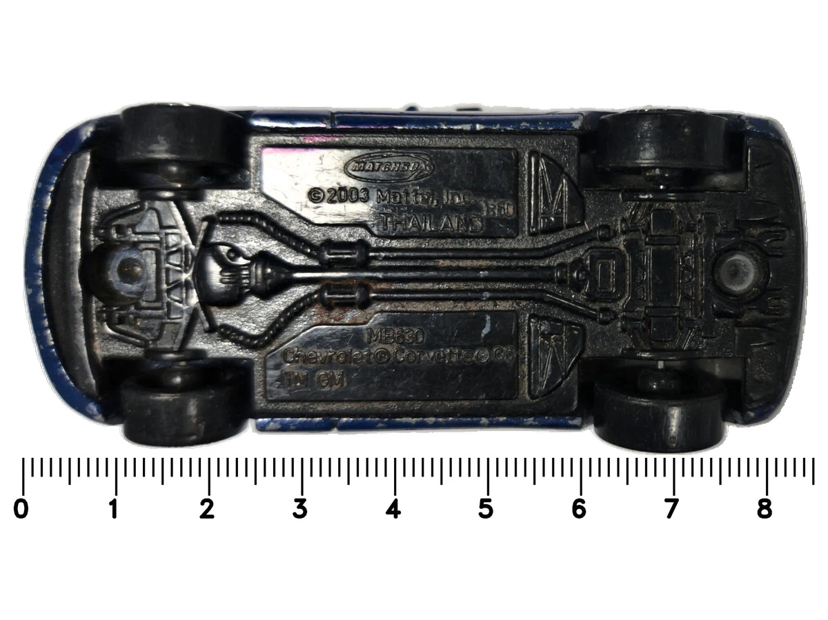 CHEVROLET CORVETTE, Matchbox 2003, Die cast MB630, Niebieski, 1:64 – zdjęcie 7