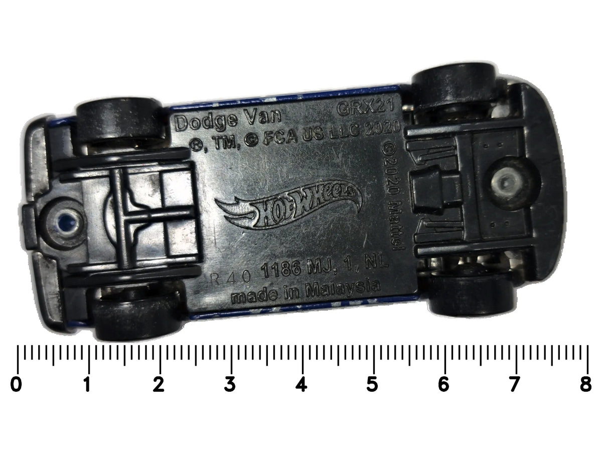 Dodge Van Hot Wheels 2020 1:64 Van Niebieski Familijny – zdjęcie 7