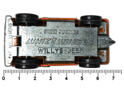 WILLYS JEEP Whizzwheels Wojsko Corgi 1969 Pomarańcz 1:55 Made in Gt Britain – zdjęcie 7