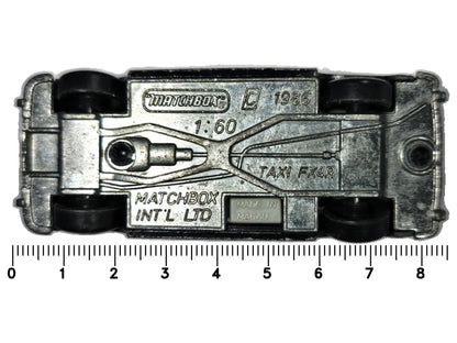 TAXI FX4R Matchbox 1986 Czarny 1:60 Made in Macau – zdjęcie 7