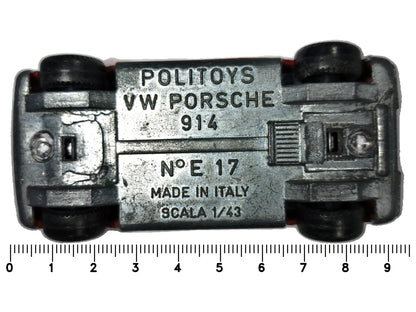 VW PORSCHE 914 Politoys '70 Czerwony 1:43 Made in Italy – zdjęcie 7