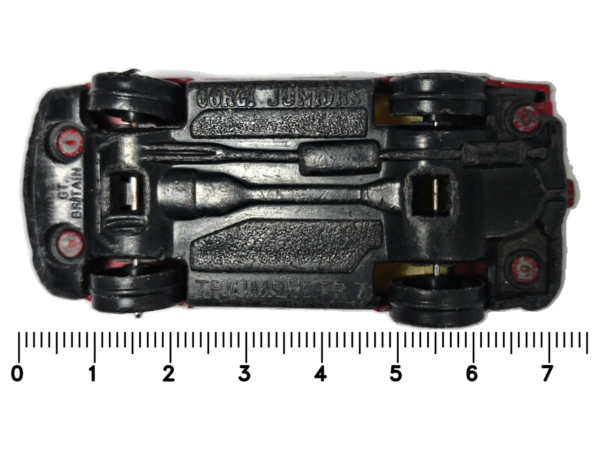 TRIUMPH TR7, Corgi Juniors, Made in Gt Britain, Die cast, Czerwony, 1:64 – zdjęcie 7