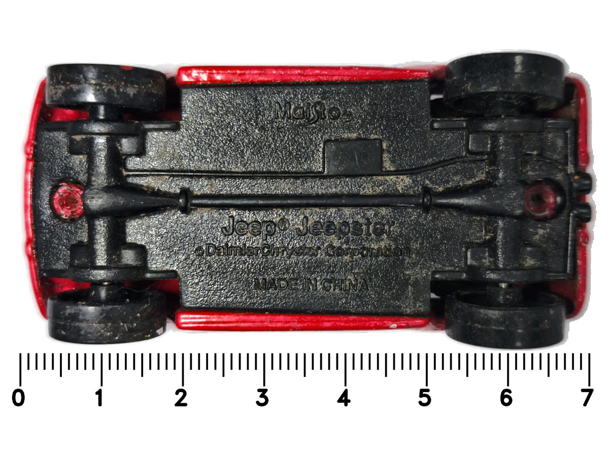 JEEP JEEPSTER, Maisto, Die cast, Czerwony, 1:64, Resoraki – zdjęcie 7