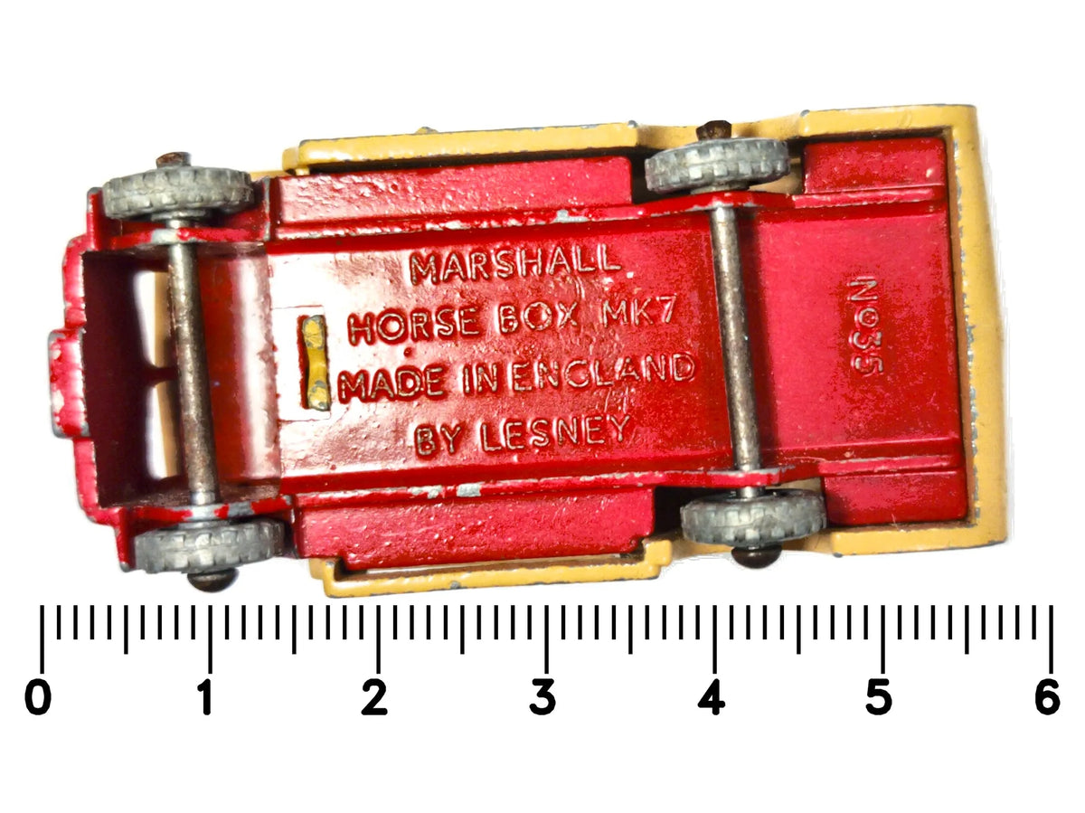 MARSHALL HORSE BOX MK7 Matchbox '50 Czerwony i Kremowy 1:72 Made in England – zdjęcie 7