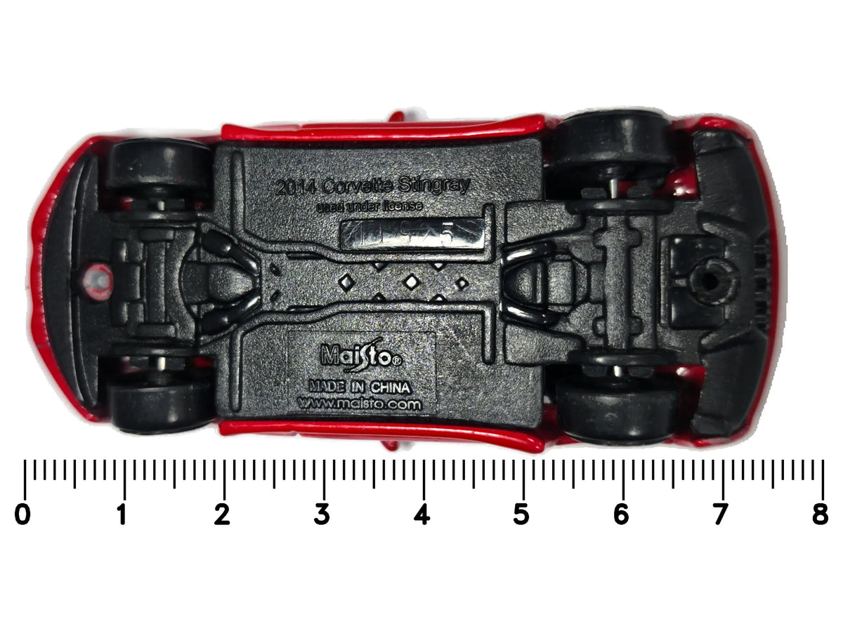 2014 CORVETTE STINGRAY, Maisto, Die cast, Czerwony, 1:64, Resoraki – zdjęcie 7
