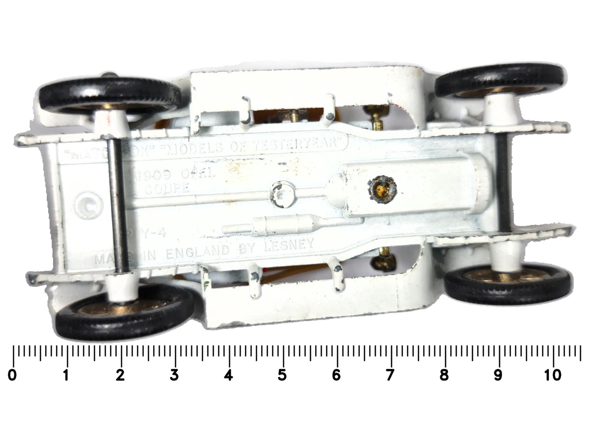 1909 Opel Coupe Matchbox '70 Biały 1:43 Made in England – zdjęcie 7