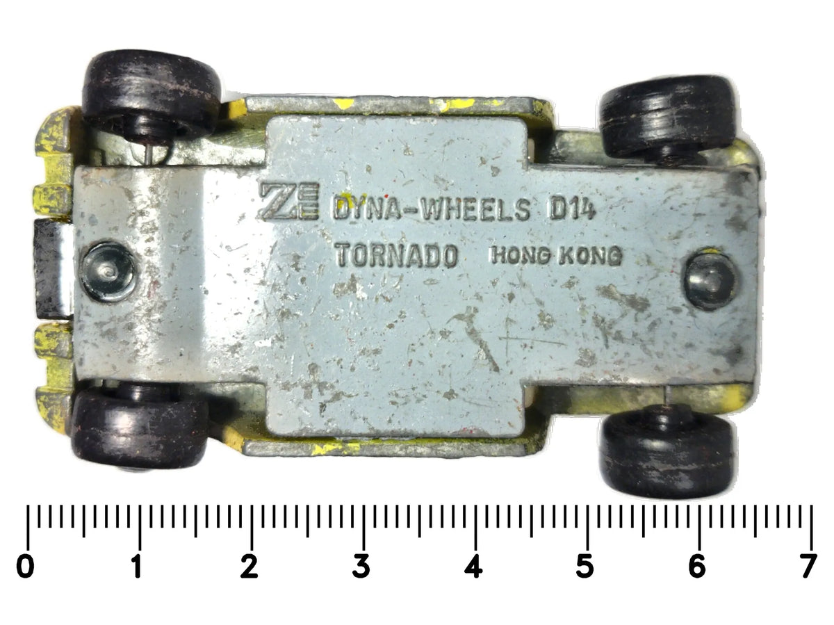 TORNADO, Dyna-Wheels (ZEE Zylmex), Vintage Die cast D14 Żółty 1:64 Resoraki – zdjęcie 7