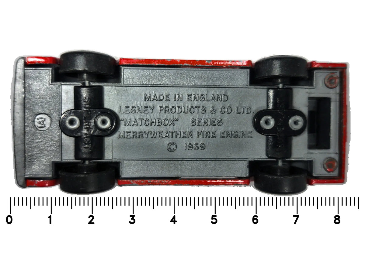 Merryweather Fire Engine Matchbox 1969 Matchbox Series 1:64 Straż pożarna – zdjęcie 7