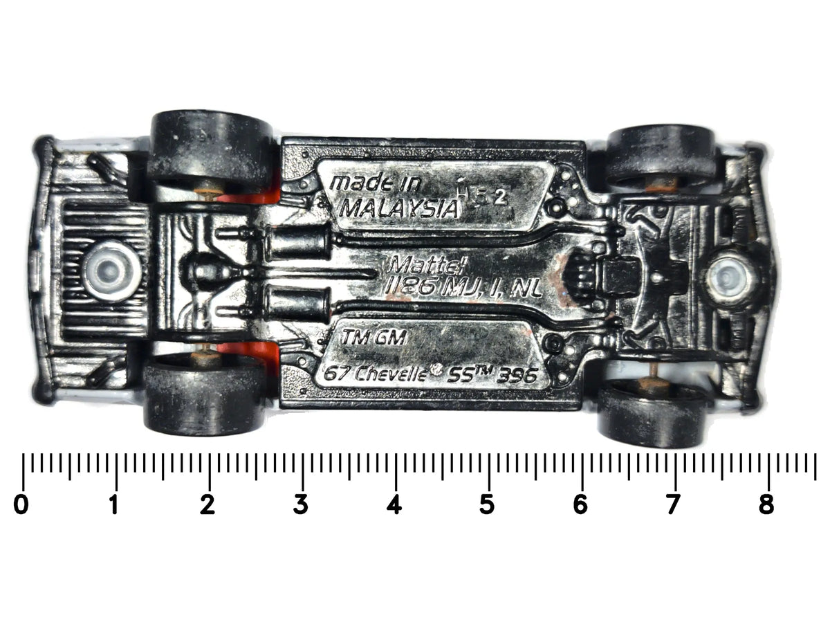 '67 CHEVELLE SS 396, Hot Wheels, Die cast I N, Szary, 1:64, Resoraki – zdjęcie 7