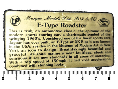 E-Type Roadster CCA Marque Models Ltd. Srebrny 1:54 Stop Cyny – zdjęcie 7