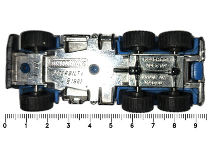 PETERBILT TRUCK, WYWROTKA, Matchbox 1981, Die cast, Niebieski 1:64 Resoraki – zdjęcie 7