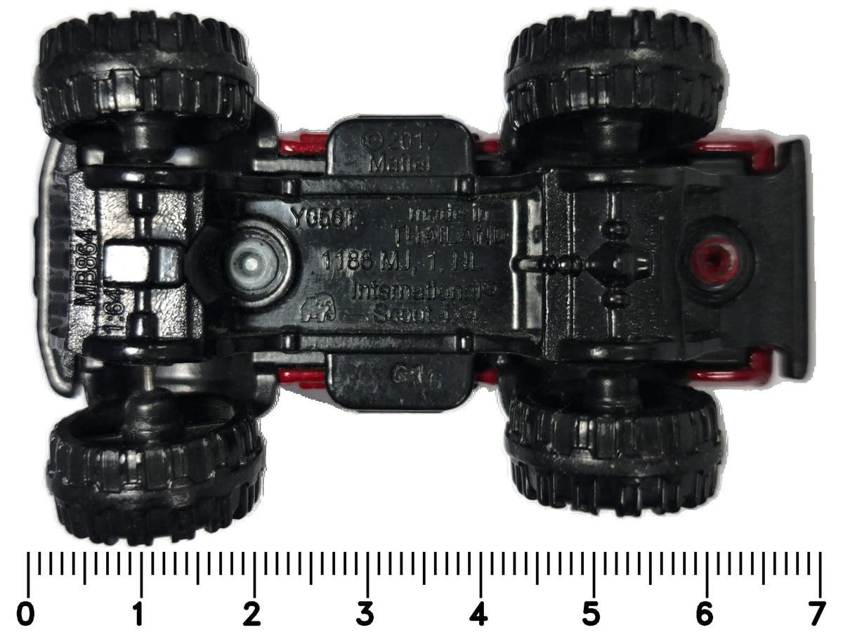 INTERNATIONAL SCOUT 4X4, Matchbox 2012, Die cast MB864, Czerwony, 1:64 – zdjęcie 7