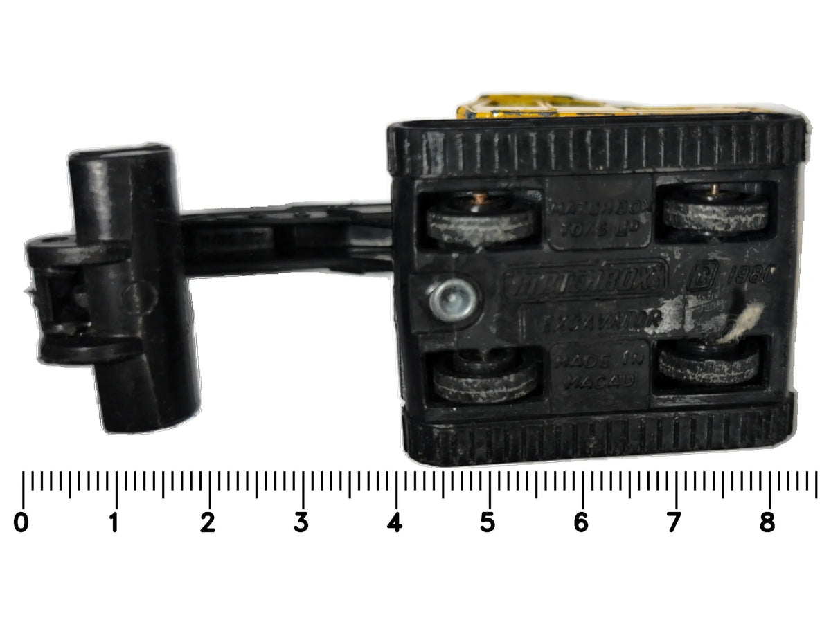 Koparka EXCAVATOR Matchbox 1980 Żółty 1:64 Made in Macau – zdjęcie 7