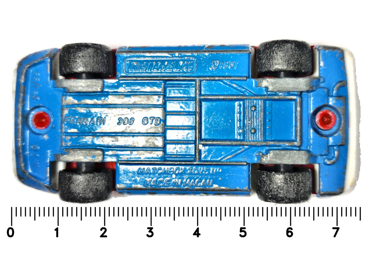 FERRARI 308 GTB Matchbox 1981 Czerwony 1:57 Made in Macau – zdjęcie 7