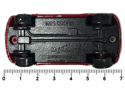 MINI COOPER, Maisto, Die cast, Biały i Bordowy, 1:64, Resoraki – zdjęcie 7