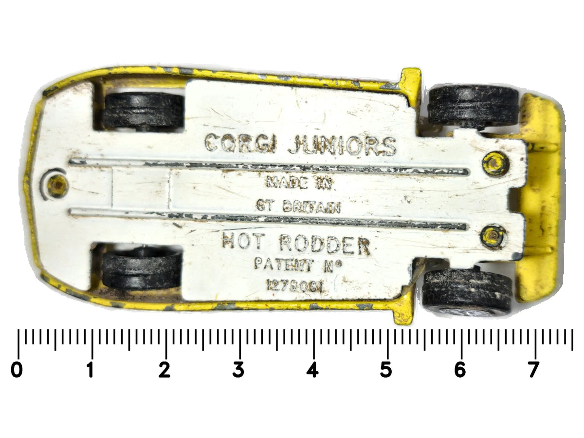 HOT RODDER Corgi Made in Great Britain Żółty 1:64 – zdjęcie 7
