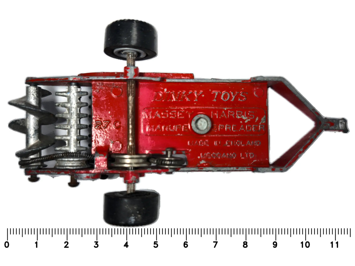 Massey-Harris Manure Dinky Toys 1:43 Przyczepa Rolnicza Luzak Czerwony – zdjęcie 7