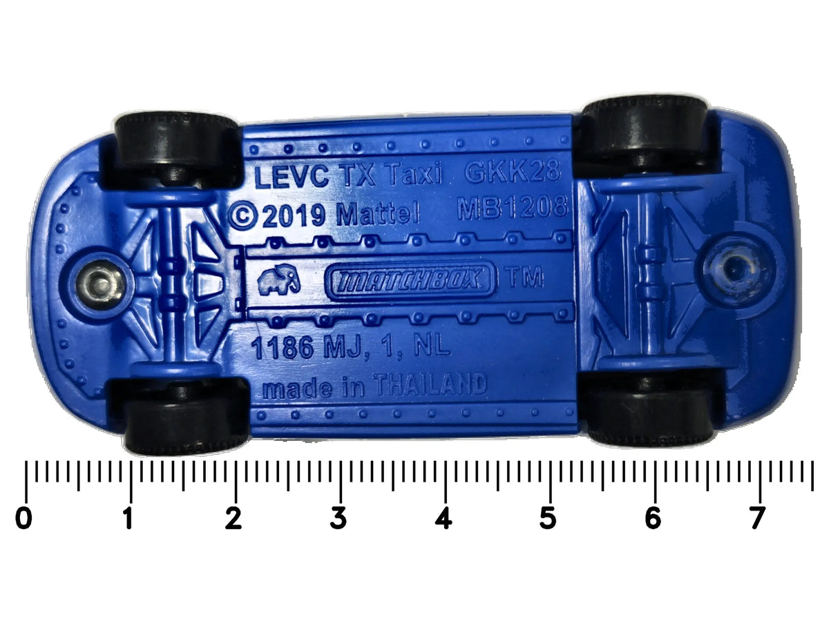 Levc Tx Taxi Matchbox 2019 1:66 Niebieski – zdjęcie 7