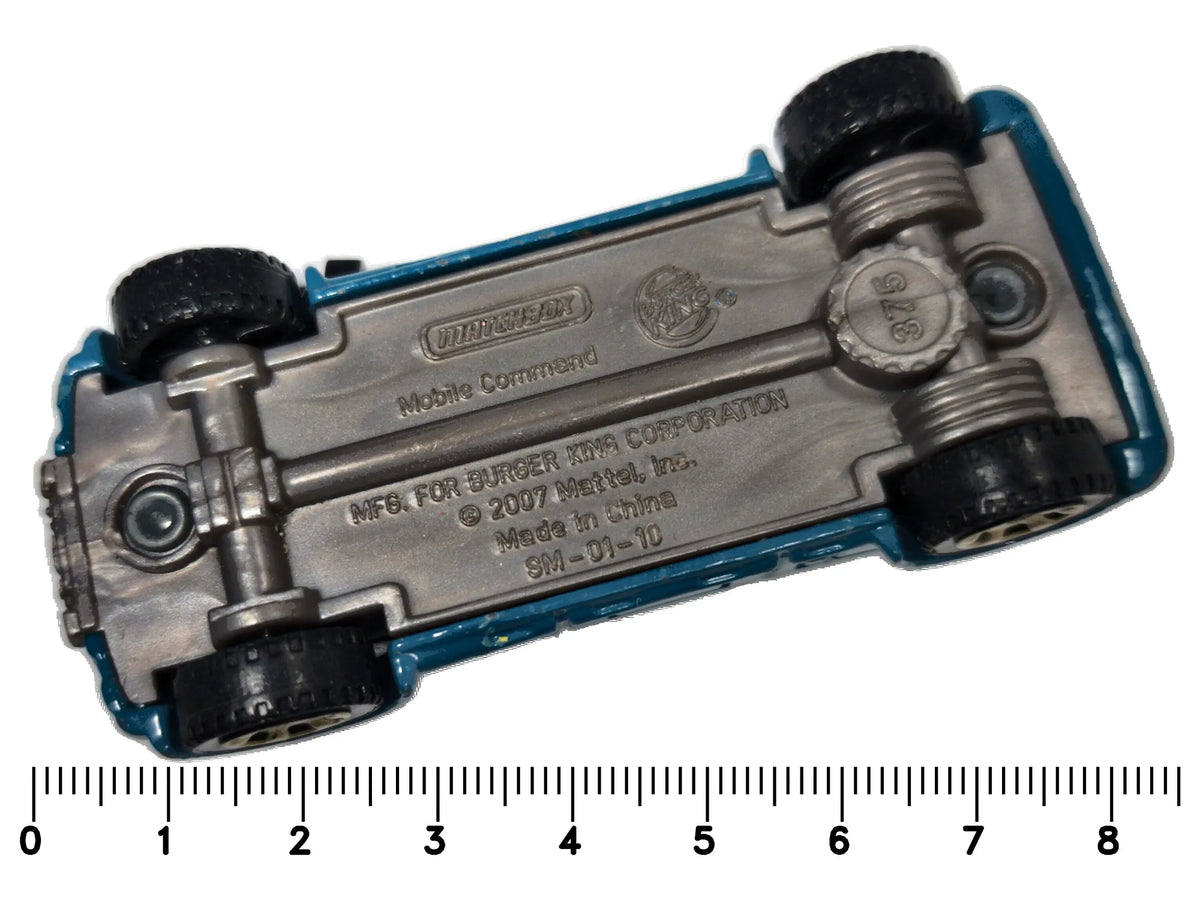 Mobile Command Matchbox 2007 Burger King 1:64 Ciężarówka Luzak Niebieski – zdjęcie 7