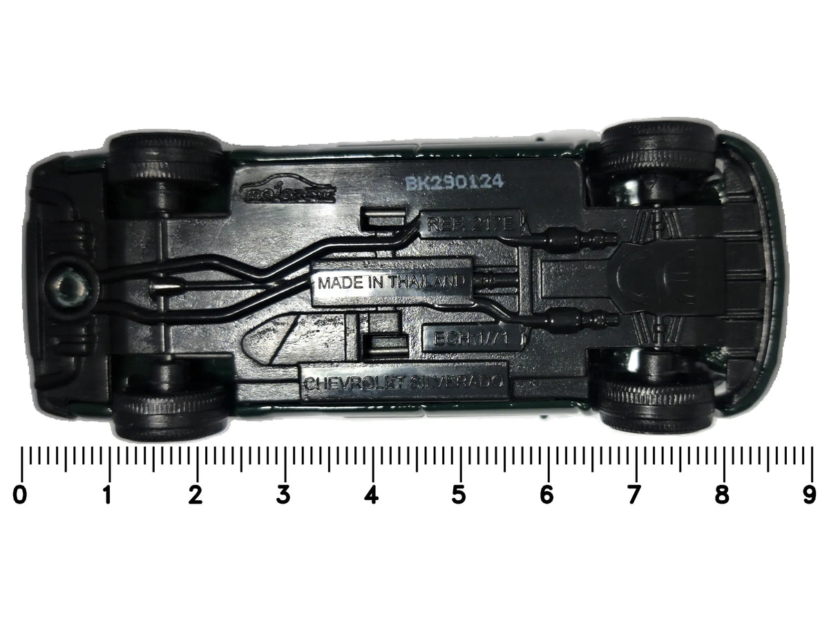 CHEVROLET SILVERADO, Majorette, Die cast REF:217E, Zielony, 1:71, Resoraki – zdjęcie 7