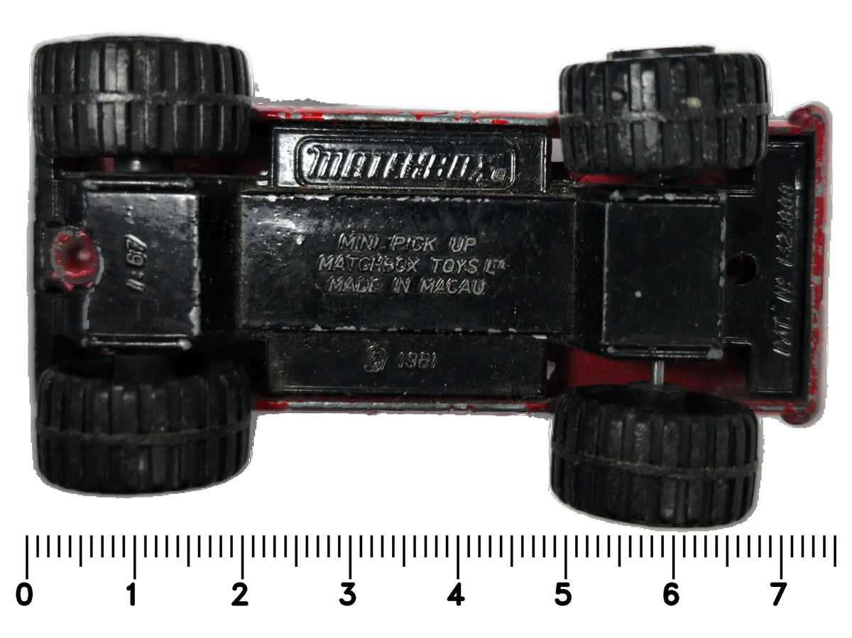 Mini Pick Up Matchbox 1981 Superfast 1:45 Pickup ASPEN SKI HOLIDAYS Luzak – zdjęcie 7