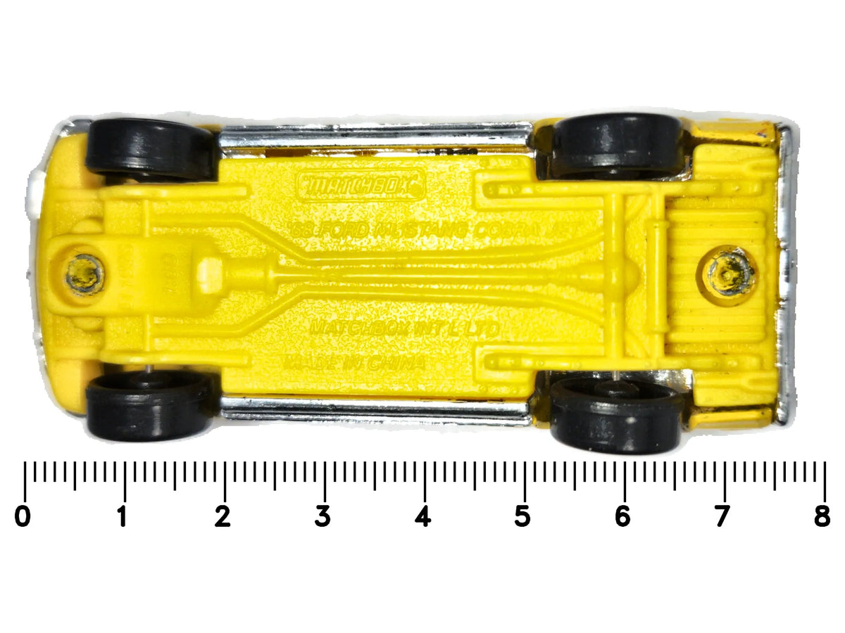 '68 FORD MUSTANG COBRA JET, Matchbox, Die cast, Żółty, 1:64, Resoraki – zdjęcie 7