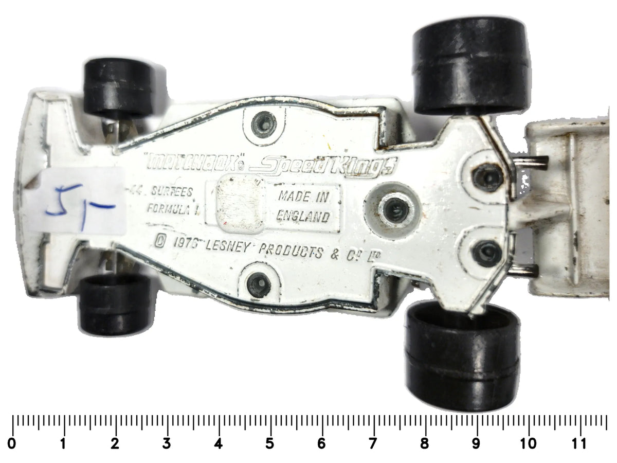 Surtees Formula 1 Speed Kings Matchbox 1976 Biały 1:43 Made in England – zdjęcie 7