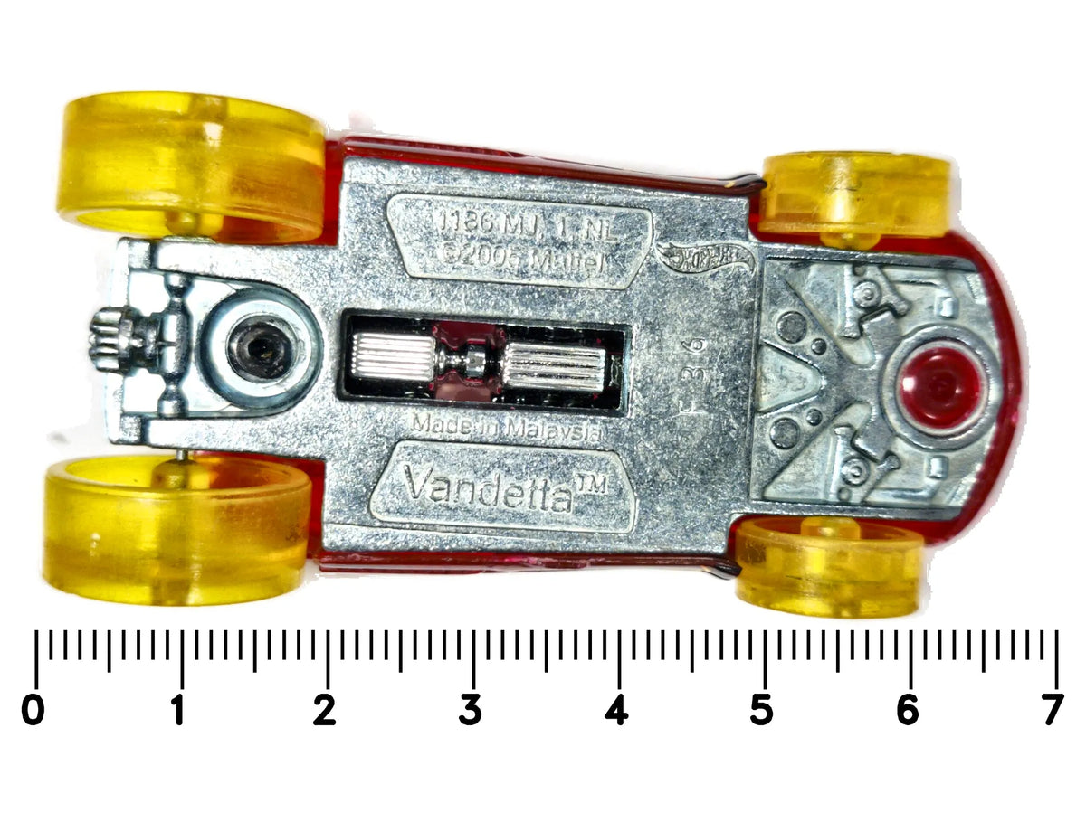 Vendetta Hot Wheels 2005 Czerwony Przeźroczysty 1:64 – zdjęcie 7