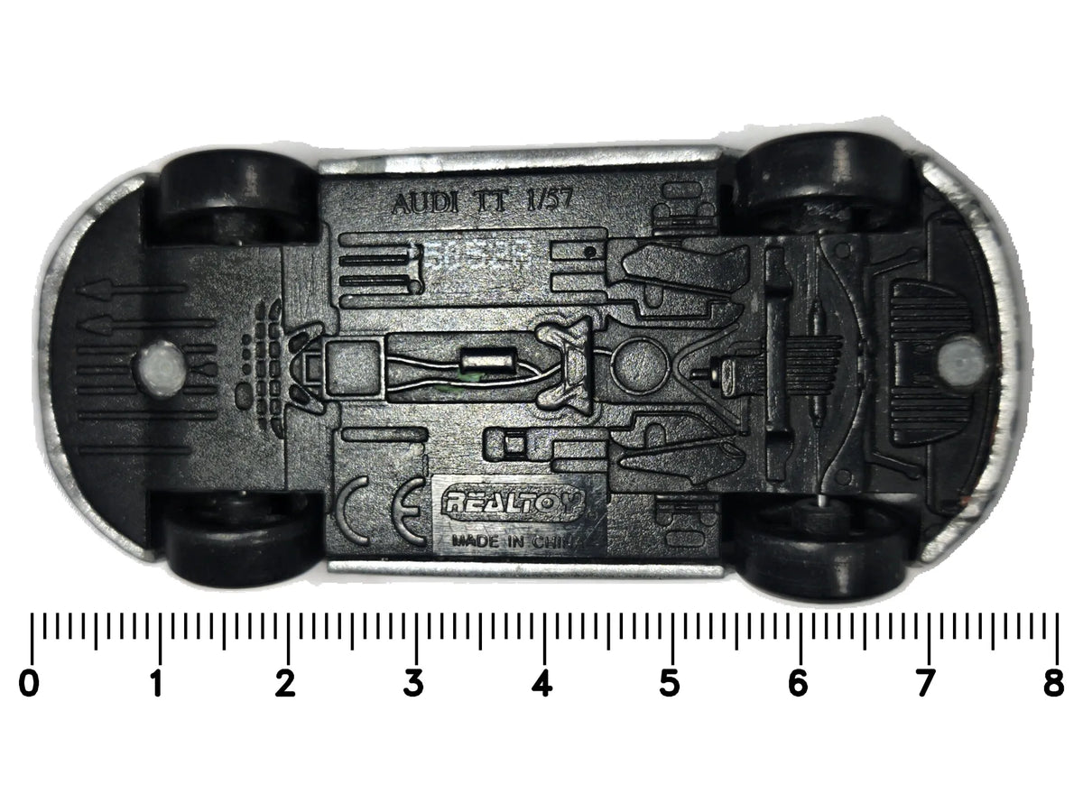 AUDI TT, Realtoy, Die cast, Srebrny, 1:57, Resoraki – zdjęcie 7
