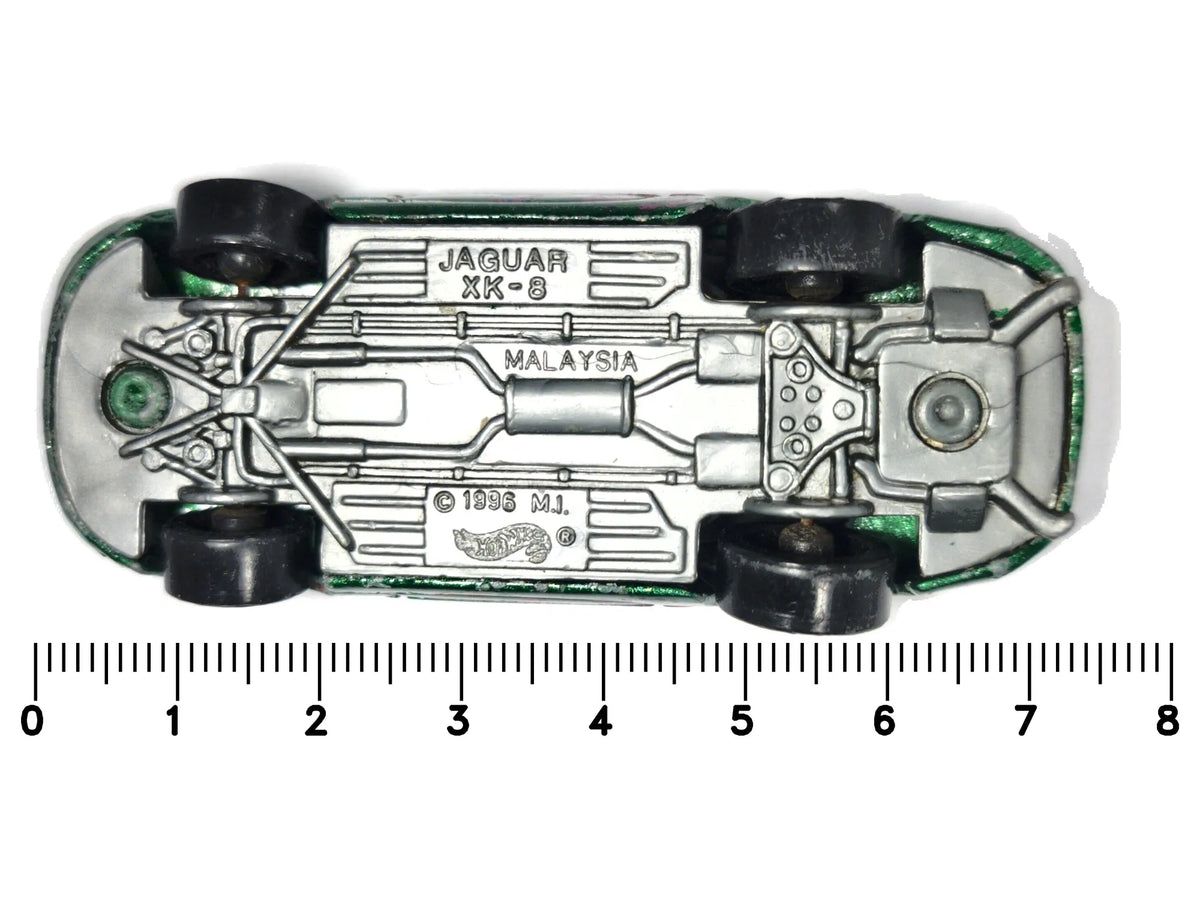 JAGUAR XK-8, Hot Wheels 1996, Die cast, Zielony, 1:64, Resoraki – zdjęcie 7