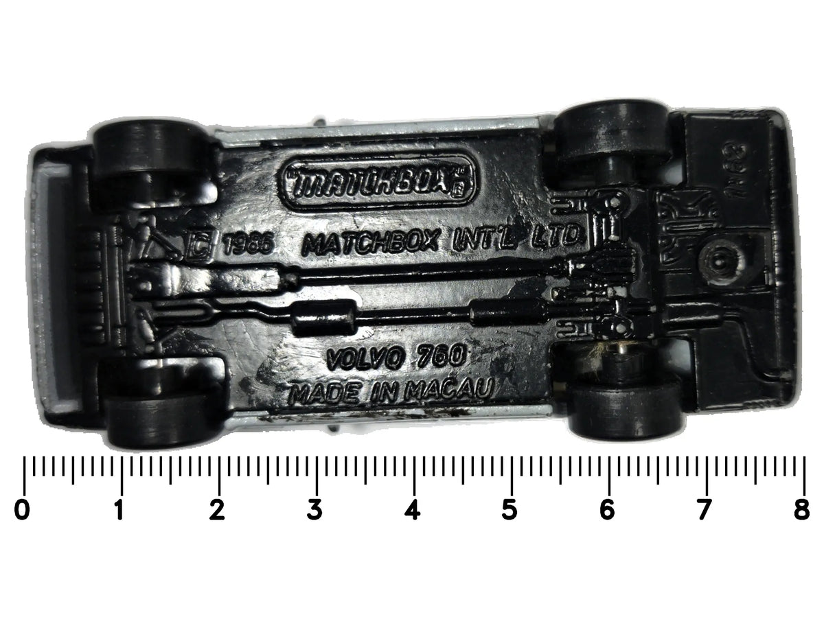 VOLVO 760 Matchbox 1986 Srebrny 1:60 Made in Macau – zdjęcie 7