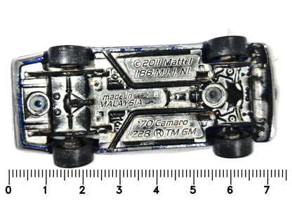 '70 Camaro Hot Wheels 2011 1:64 07 Luzak Niebieski – zdjęcie 7