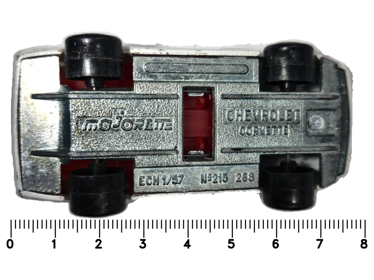 Chevrolet Corvette Majorette 1:57 Made in France 3 Luzak Biały – zdjęcie 7