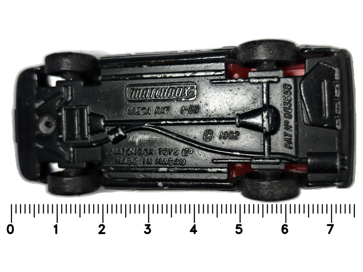 Mazda Rx7 Matchbox 1982 Czarny 1:56 Made in Macau – zdjęcie 7