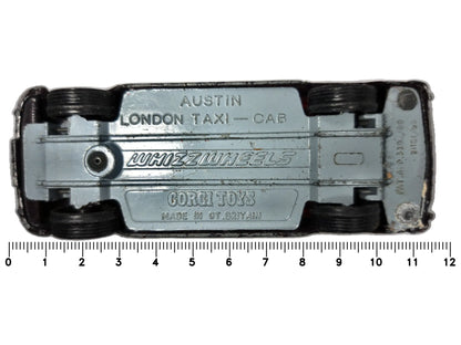 AUSTIN LONDON TAXI CAB Whizzwheels Corgi '70 Brąz. 1:34 Made in Gt Britain – zdjęcie 7