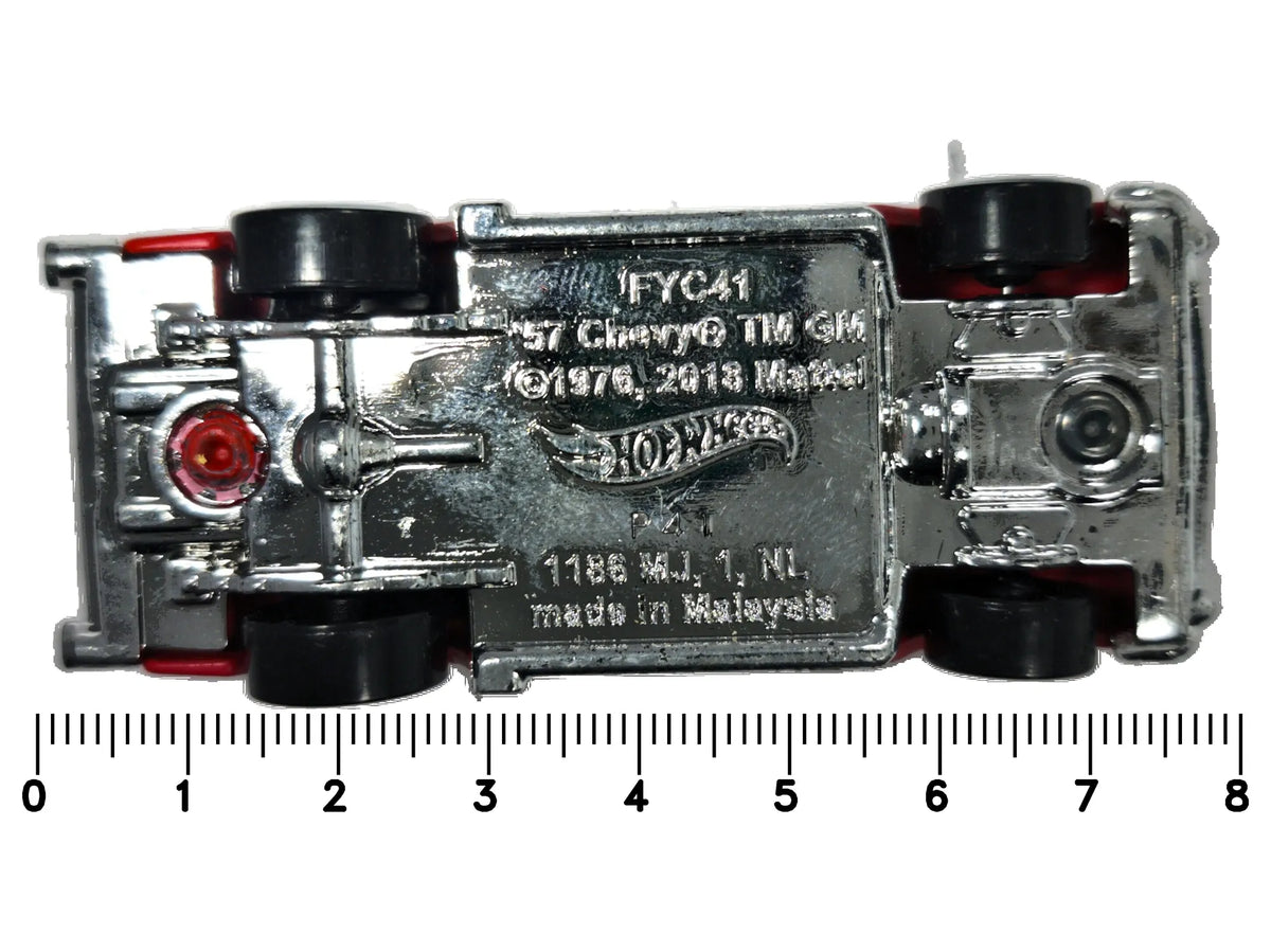 '57 Chevy Hot Wheels 1976-2018 1:64 Luzak Czerwony – zdjęcie 7