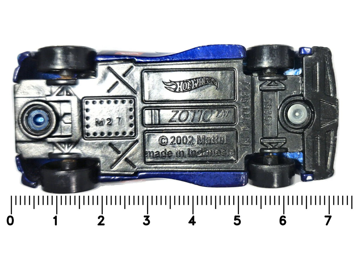 ZOTIC POLICE, Hot Wheels 2002, Die cast 56361, Niebieski, 1:64, Resoraki – zdjęcie 7