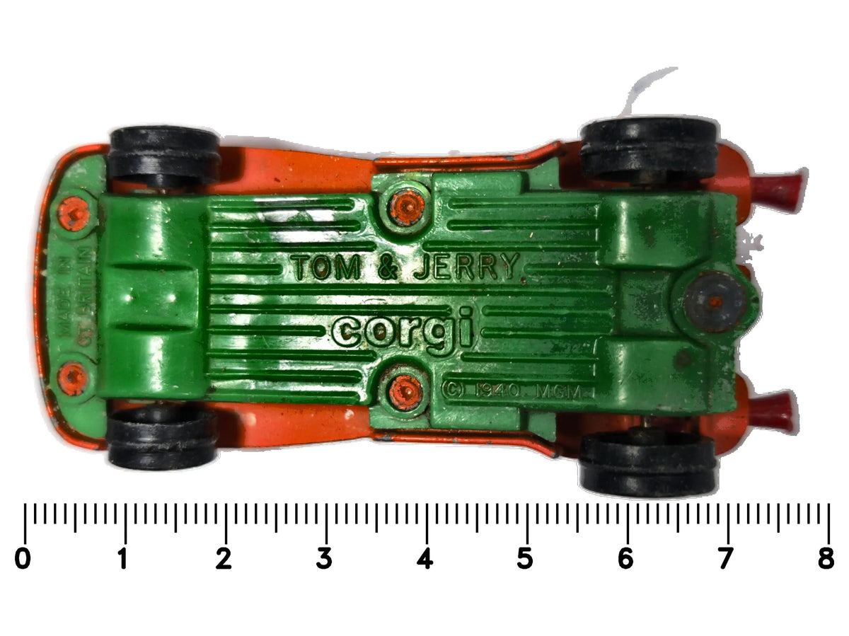 TOM & JERRY Cannon Go-Cart, Corgi 1970 Made in Gt Britain Pomarańczowy 1:64 – zdjęcie 7